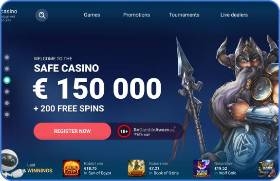 SafeCasino Valódi pénzes játékok