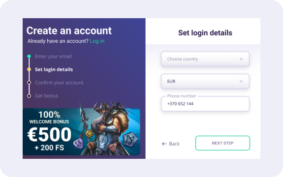SafeCasino Regisztráció lépései 4
